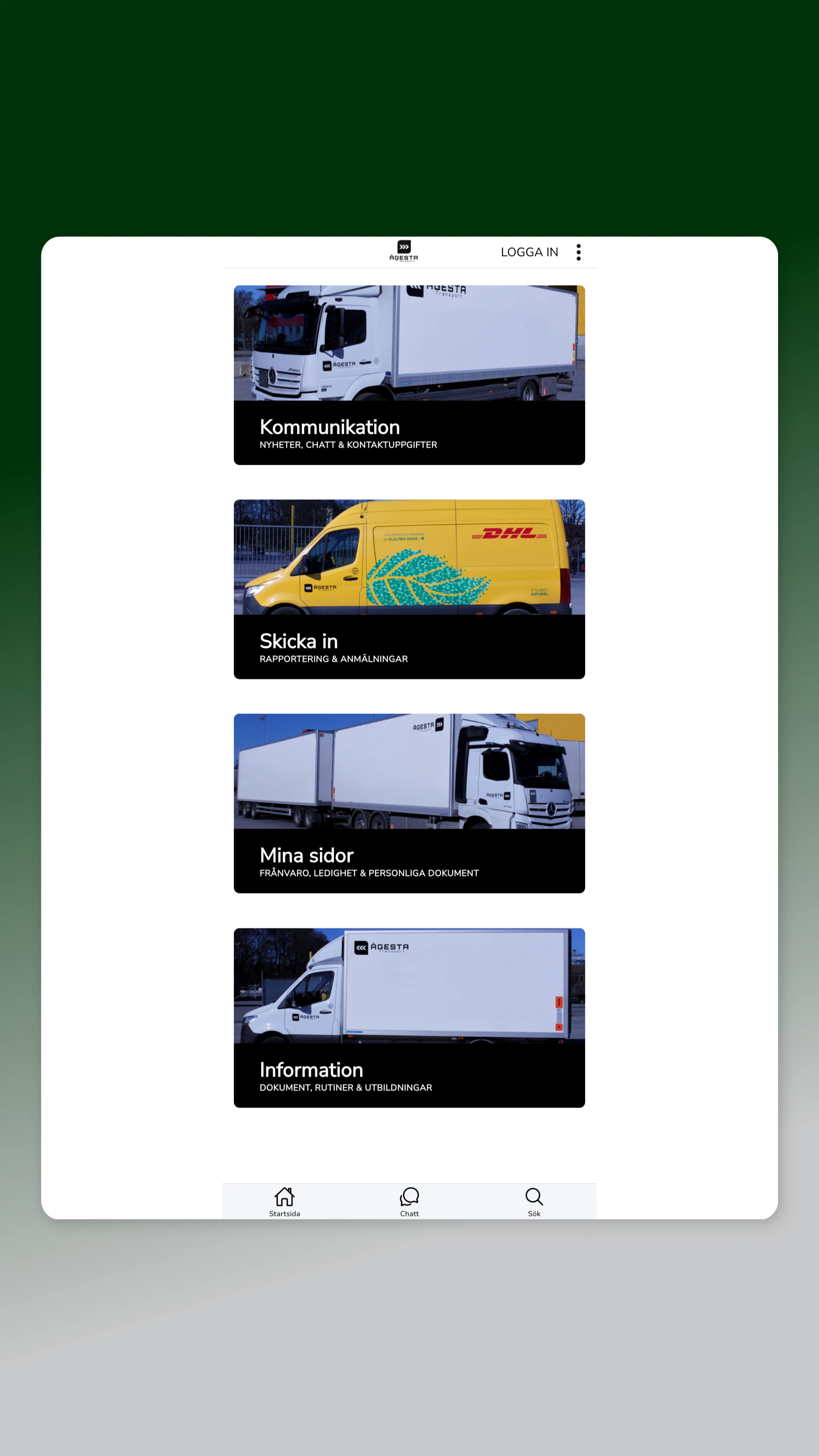 Ågesta Transport AB screenshot